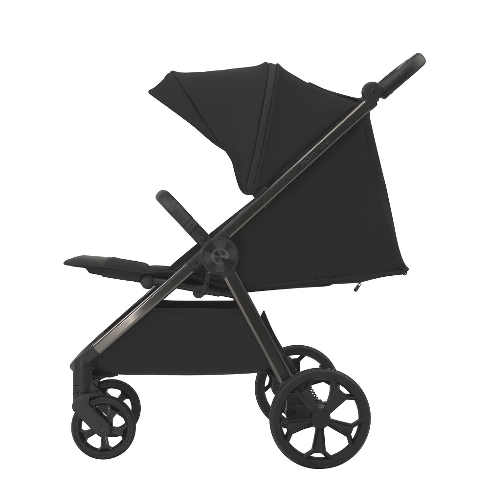 Espiro Wind - прогулянкова коляска з автоматичним складанням, регульована висота ручки, панорамна вентиляційна панель • Mistral Black Espiro Wind - прогулянкова коляска з автоматичним складанням, регульована висота ручки, панорамна вентиляційна панель • Mistral Black
