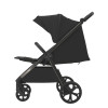 Espiro Wind - прогулянкова коляска з автоматичним складанням, регульована висота ручки, панорамна вентиляційна панель • Mistral Black