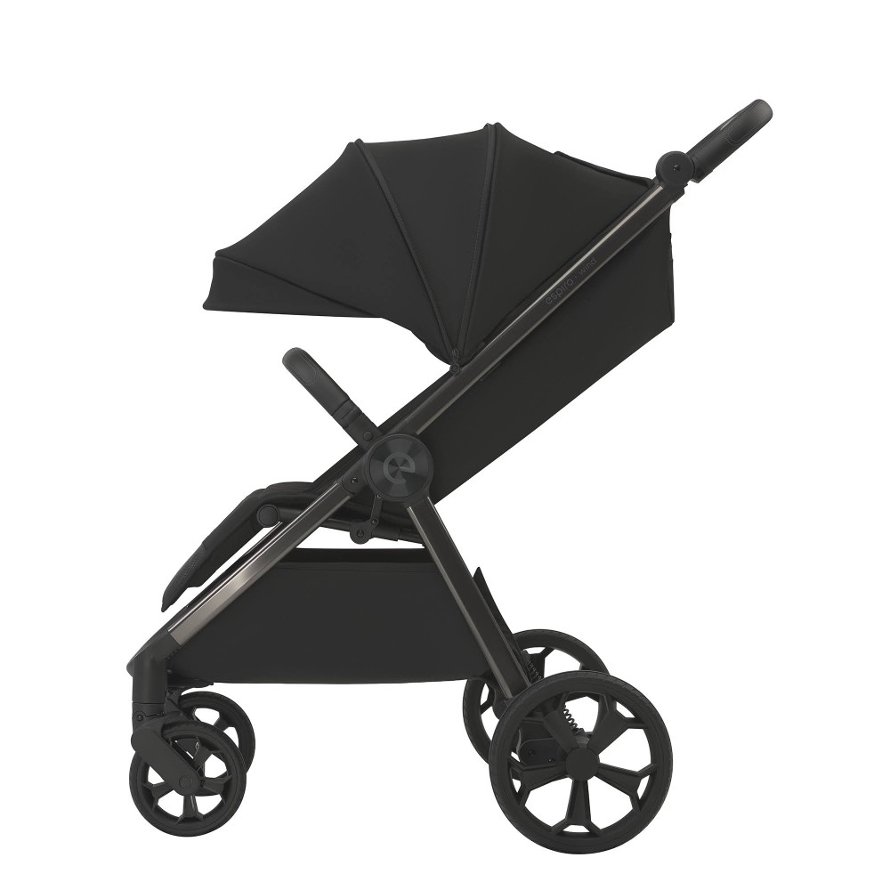 Espiro Wind - прогулянкова коляска з автоматичним складанням, регульована висота ручки, панорамна вентиляційна панель • Mistral Black Espiro Wind - прогулянкова коляска з автоматичним складанням, регульована висота ручки, панорамна вентиляційна панель • Mistral Black