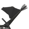 Espiro Wind - прогулянкова коляска з автоматичним складанням, регульована висота ручки, панорамна вентиляційна панель • Mistral Black
