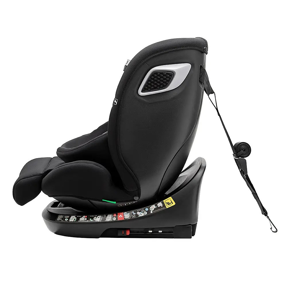 Bair Oreo 360 i–Size - детское автокресло (0 – 12 лет /40 - 150 см /0 – 36 кг), с функцией поворота 360, крепление Isofix и Top Tether (якорный ремень) • Total Black (BO-01)