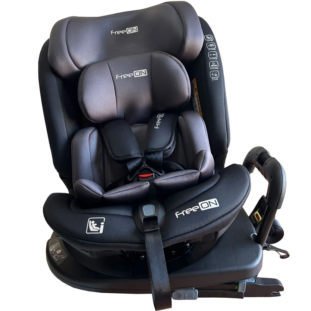 FreeON Epic - дитяче автокрісло i–Size (0 – 12 років /40 - 150 см /0 – 36 кг) з функцією повороту 360, кріплення ISOFIX та Top Tether (якірний ремінь) • Grey