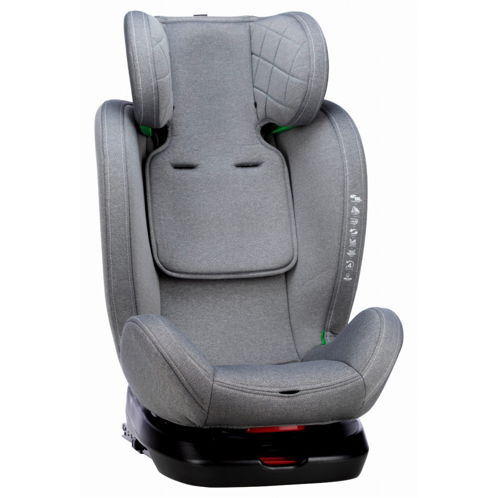 FreeON Sierra - детское автокресло i–Size (0 – 12 лет /40 - 150 см /0 – 36 кг), с функцией поворота 360, крепление Isofix и Top Tether (якорный ремень) • Grey