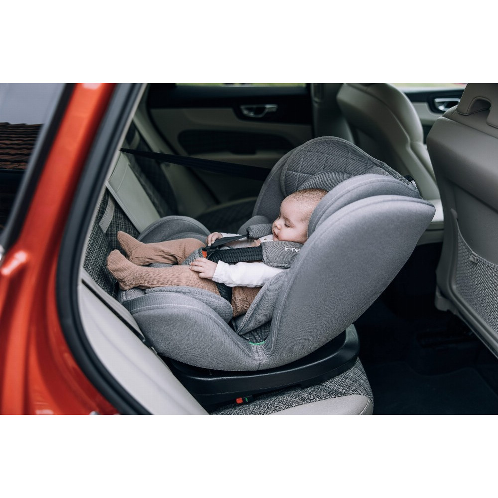 FreeON Sierra - детское автокресло i–Size (0 – 12 лет /40 - 150 см /0 – 36 кг), с функцией поворота 360, крепление Isofix и Top Tether (якорный ремень) • Grey