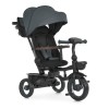 Turbo Trike MT 1038-1 - детский складной трехколесный велосипед с родительской ручкой (от 1.5 до 3 лет), багажник, корзина, колеса EVA • Magnet Gray
