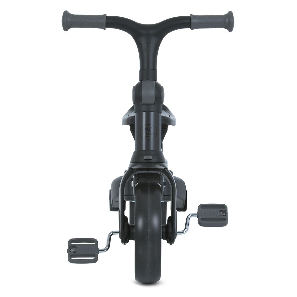 Turbo Trike MT 1036 - детский складной трехколесный велосипед с родительской ручкой (1–5 лет / до 30 кг), трансформер 4в1, беговел • Grey