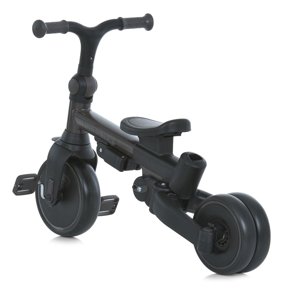 Turbo Trike MT 1036 - детский складной трехколесный велосипед с родительской ручкой (1–5 лет / до 30 кг), трансформер 4в1, беговел • Brown