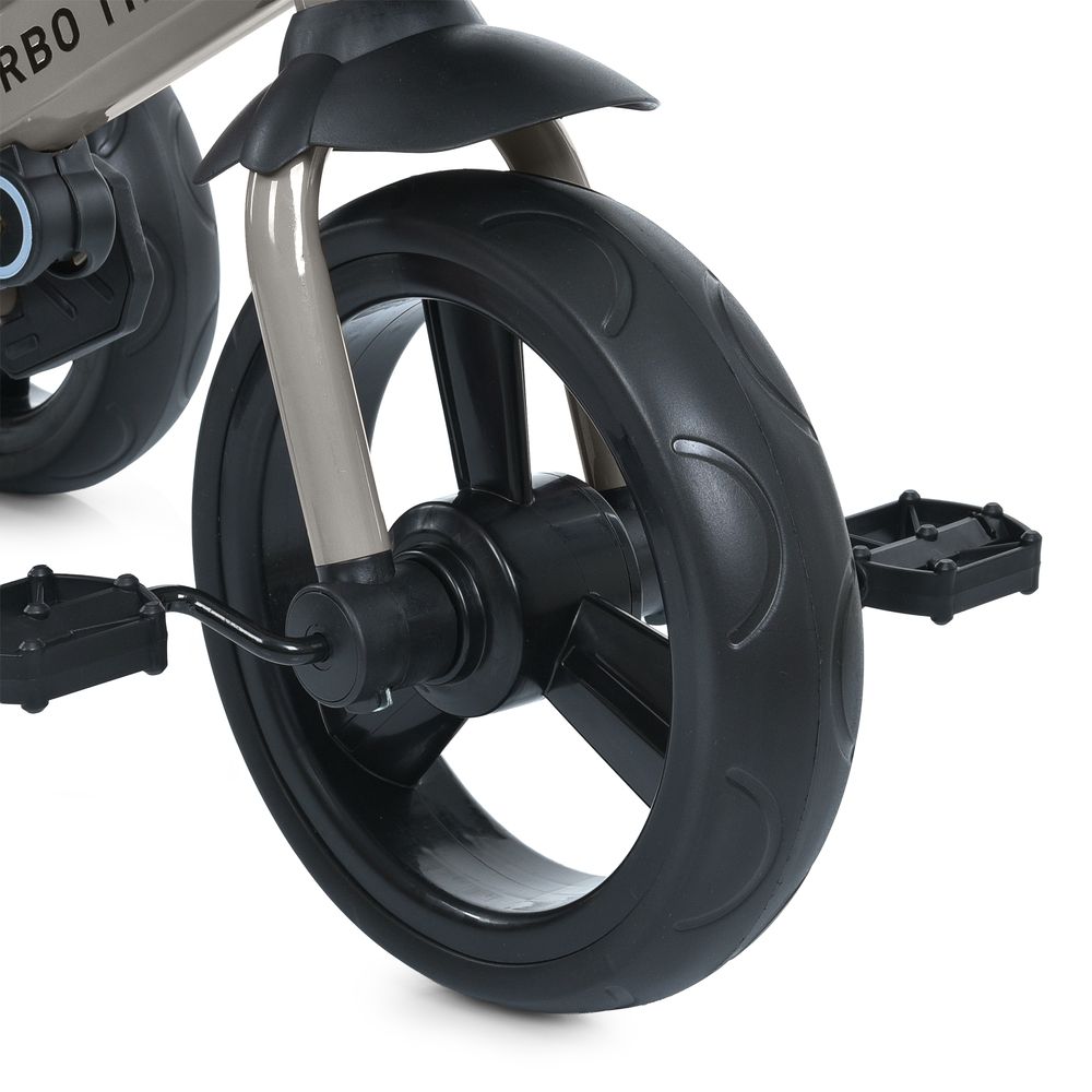 Turbo Trike MT 1001-1 - дитячий триколісний велосипед з батьківською ручкою (від 1.5 до 3 років), поворотне сидіння, колеса EVA • Almond Beige