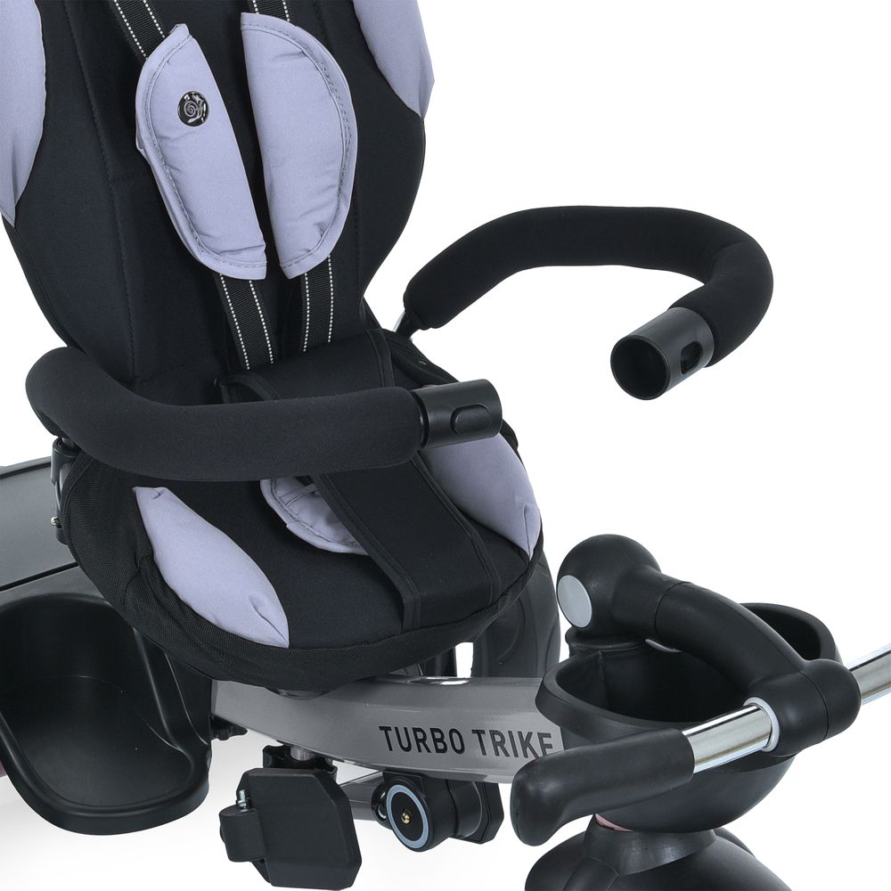 Turbo Trike MT 1001-1 - дитячий триколісний велосипед з батьківською ручкою (від 1.5 до 3 років), поворотне сидіння, колеса EVA • Smart Grey