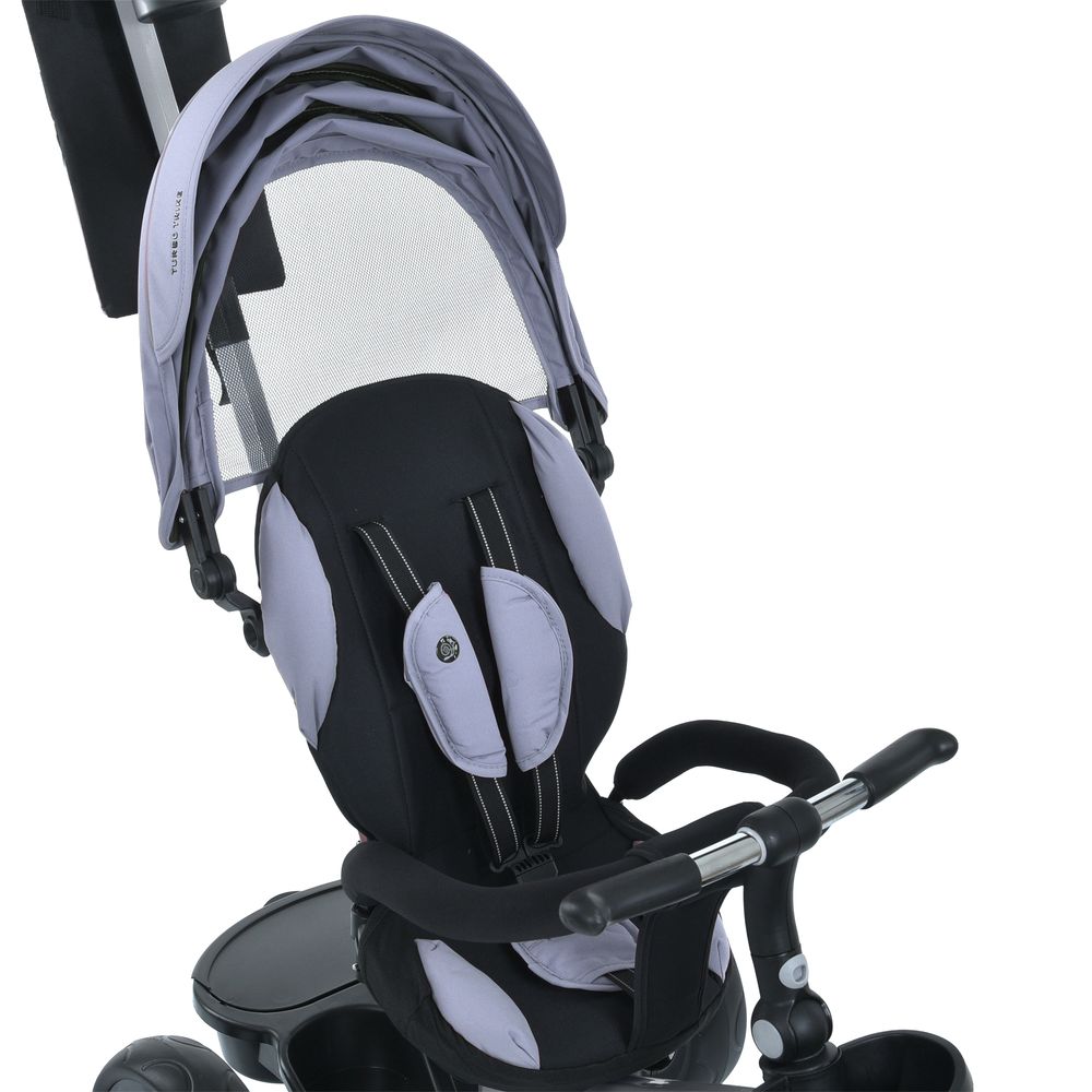 Turbo Trike MT 1001-1 - дитячий триколісний велосипед з батьківською ручкою (від 1.5 до 3 років), поворотне сидіння, колеса EVA • Smart Grey