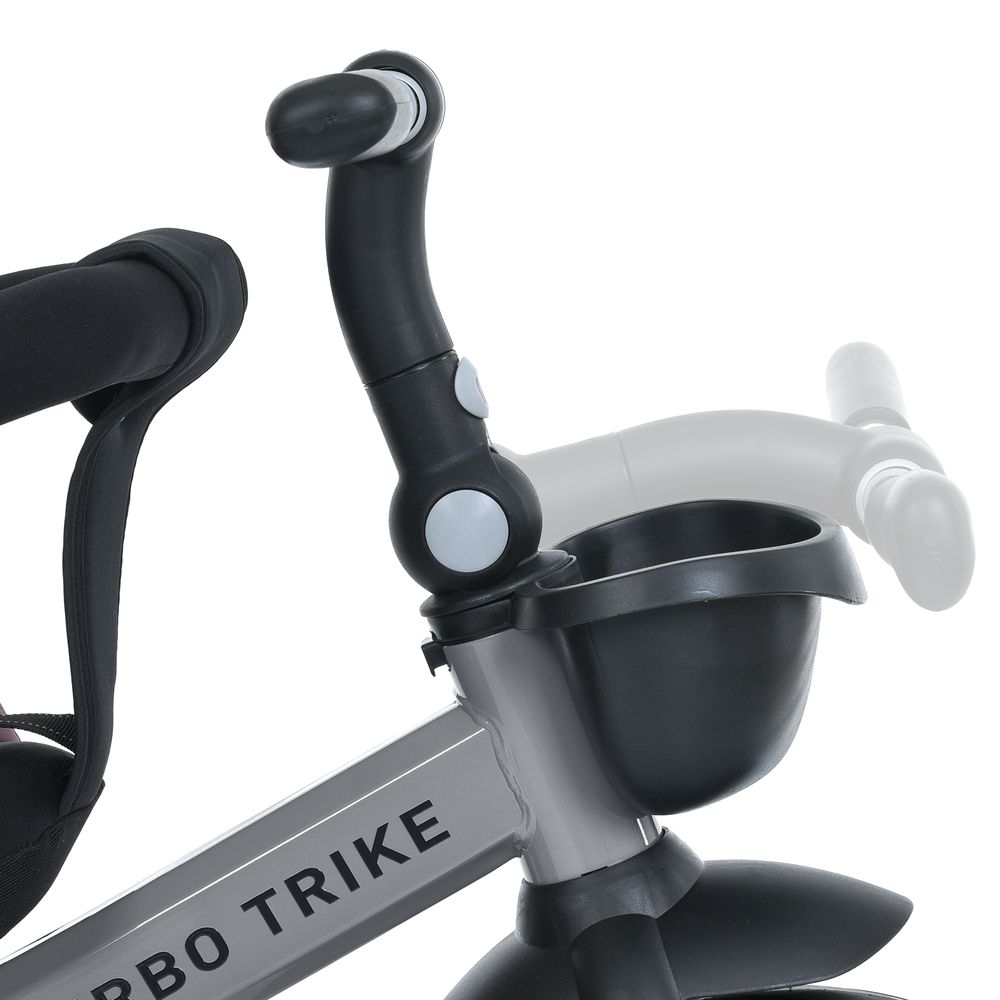 Turbo Trike MT 1001-1 - дитячий триколісний велосипед з батьківською ручкою (від 1.5 до 3 років), поворотне сидіння, колеса EVA • Smart Grey