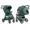Carrello Bravo Lite Deluxe CRL-5529 - всесезонная прогулочная коляска с подсветкой, телескопическая регулировка ручки, большие колеса, защита от сползания, удобно складывается • County Green