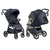 Carrello Bravo Lite Deluxe CRL-5529 - прогулянкова коляска з підсвіткою, всесезонний візок, телескопічне регулювання ручки, великі колеса, захист від сповзання, зручно складається • Midnight Blue