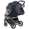 Carrello Bravo Lite Deluxe CRL-5529 - прогулянкова коляска з підсвіткою, всесезонний візок, телескопічне регулювання ручки, великі колеса, захист від сповзання, зручно складається • Midnight Blue