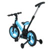 Profi Kids 12 MB 1021 - дитячий велосипед-трансформер 3в1, біговел (від 2 років / до 40 кг), батьківська ручка, знімні додаткові колеса • Блакитний (MB 1021-6)