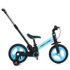 Profi Kids 12 MB 1021 - дитячий велосипед-трансформер 3в1, біговел (від 2 років / до 40 кг), батьківська ручка, знімні додаткові колеса • Блакитний (MB 1021-6)