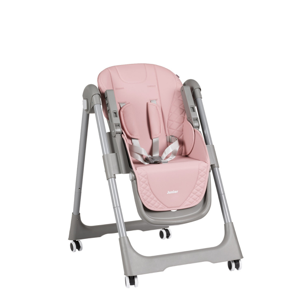 Carrello Junior CRL-1412 - стульчик для кормления на колесиках • Dark Pink