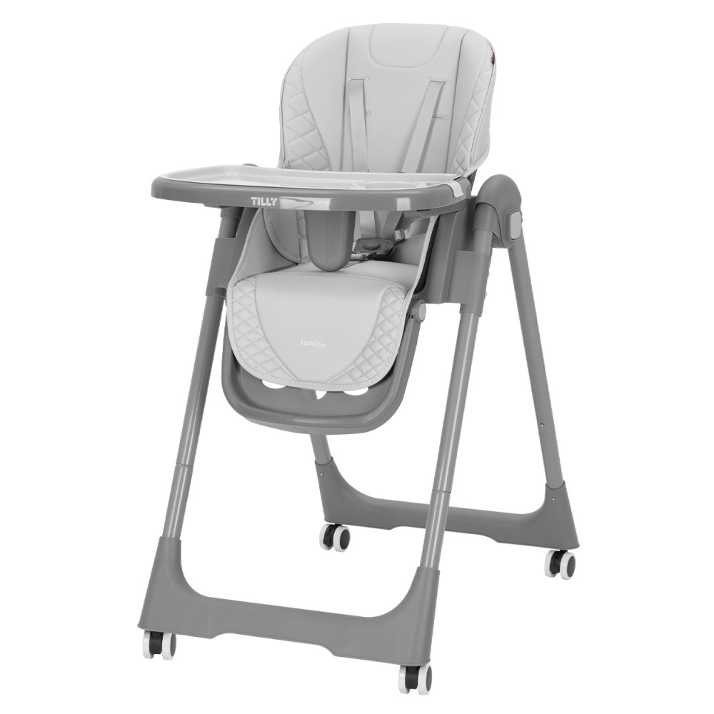 Carrello Junior CRL-1412 - стільчик для годування на коліщатках • Light Grey