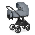 El Camino Prestige ME 1124-3 - дитячий візок 2в1 з великими колесами, універсальна коляска, телескопічне регулювання ручки • Frost Gray