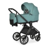 El Camino Prestige ME 1124-3 - дитячий візок 2в1 з великими колесами, універсальна коляска, телескопічне регулювання ручки • Jade Green