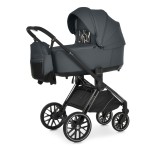 El Camino Prestige ME 1124-3 - дитячий візок 2в1 з великими колесами, універсальна коляска, телескопічне регулювання ручки • Magnet Gray