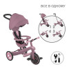 Globber Explorer Trike - детский трехколесный велосипед с родительской ручкой 4в1 • Пастельно-Сиреневый