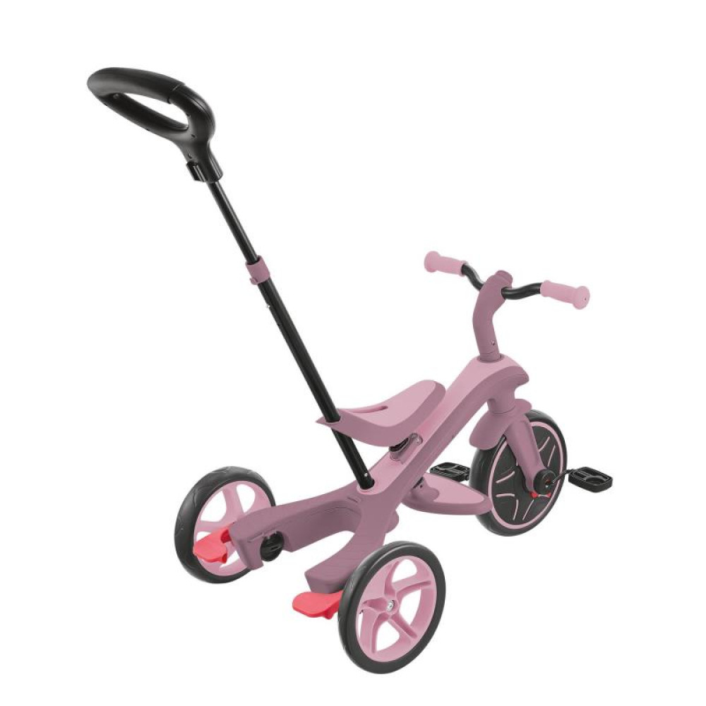 Globber Explorer Trike - детский трехколесный велосипед с родительской ручкой 4в1 • Пастельно-Сиреневый