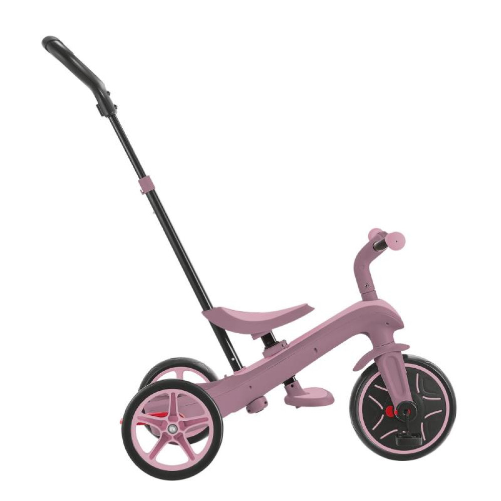 Globber Explorer Trike - детский трехколесный велосипед с родительской ручкой 4в1 • Пастельно-Сиреневый