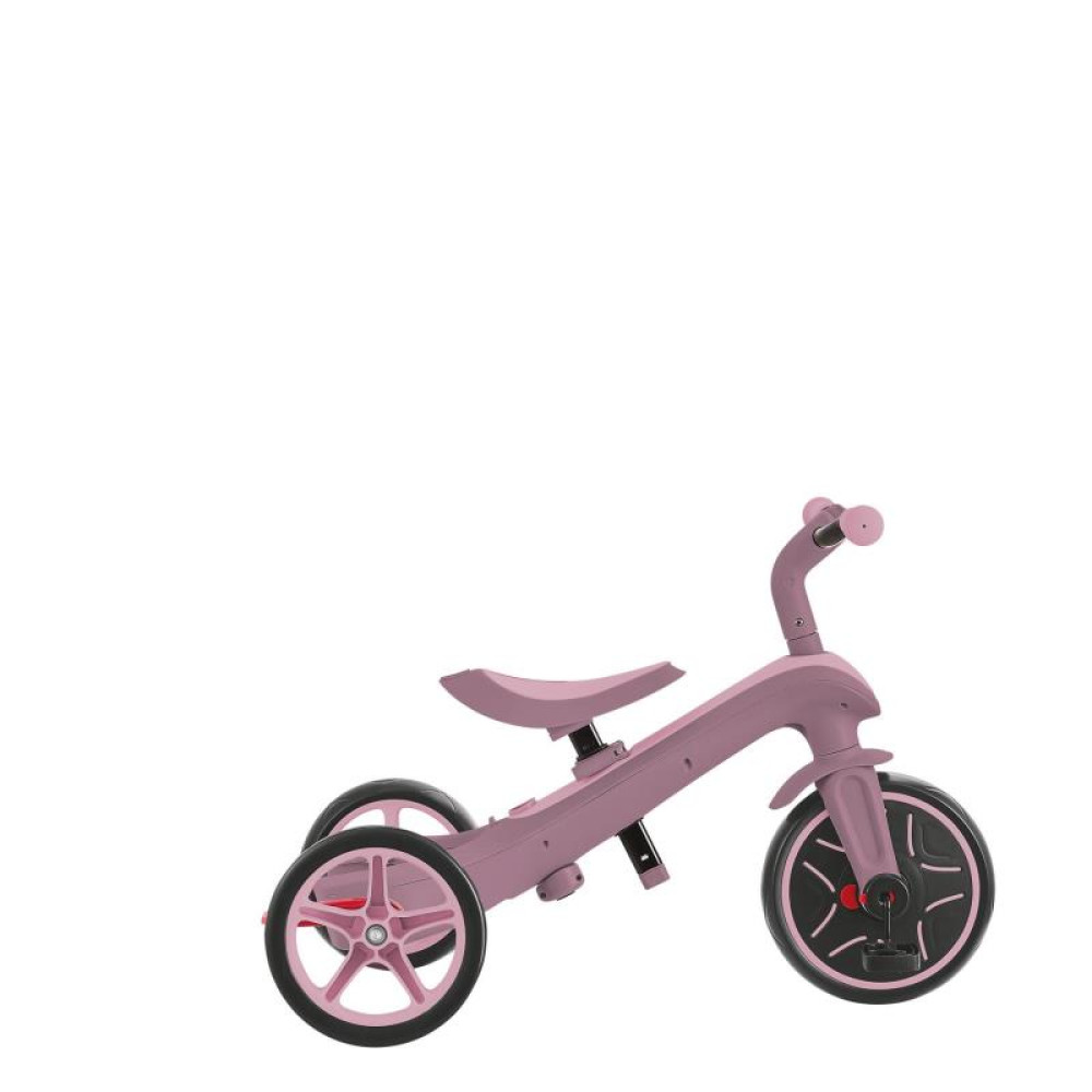 Globber Explorer Trike - детский трехколесный велосипед с родительской ручкой 4в1 • Пастельно-Сиреневый