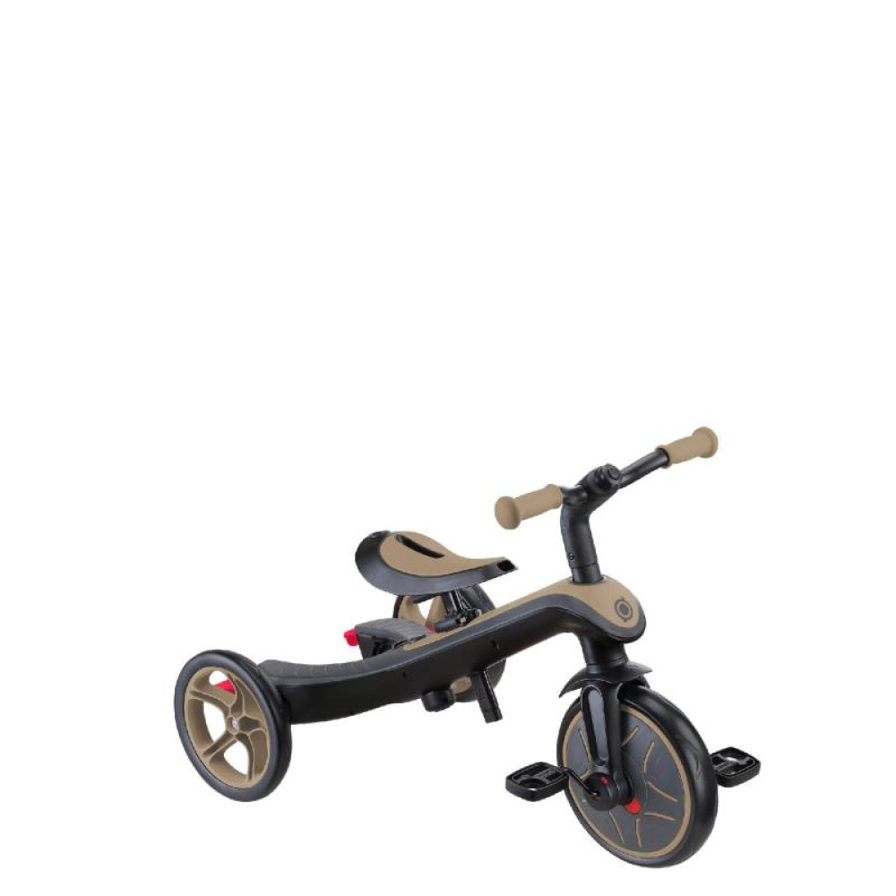 Globber Explorer Trike - детский трехколесный велосипед с родительской ручкой 4в1 • Песочный