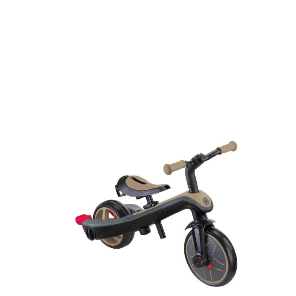 Globber Explorer Trike - детский трехколесный велосипед с родительской ручкой 4в1 • Песочный