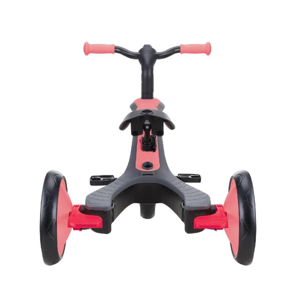 Globber Explorer Trike - детский трехколесный велосипед с родительской ручкой 4в1 • Розовый