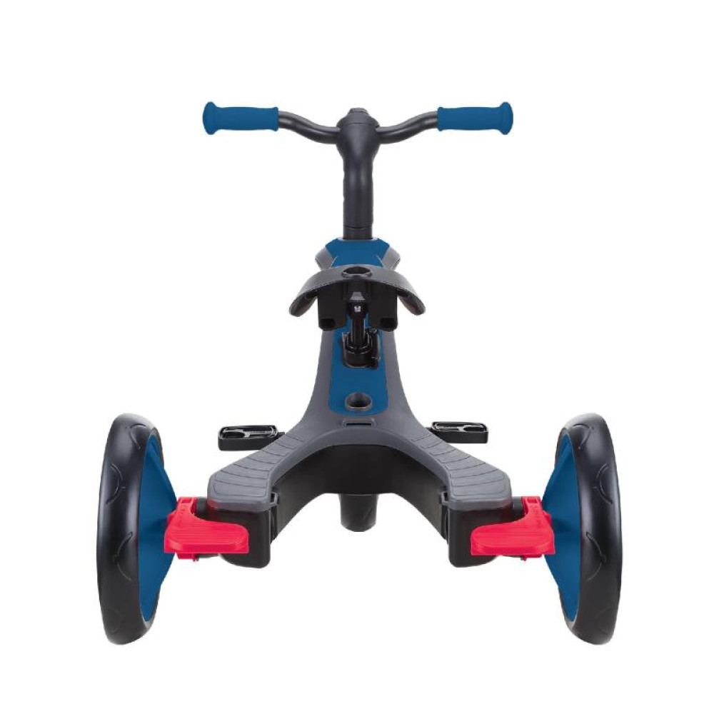 Globber Explorer Trike - детский трехколесный велосипед с родительской ручкой 4в1 • Синий