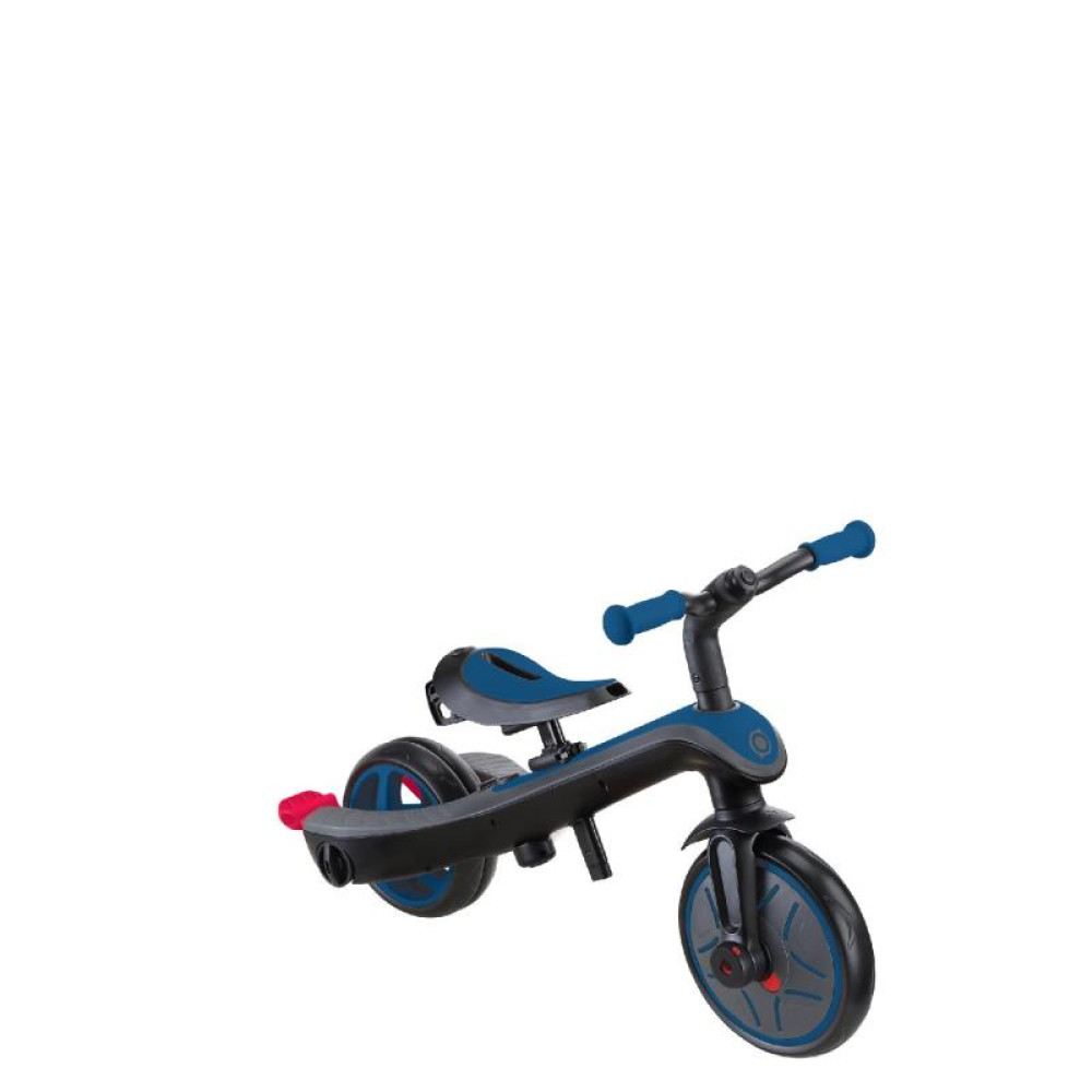 Globber Explorer Trike - детский трехколесный велосипед с родительской ручкой 4в1 • Синий