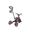 Globber Explorer Trike Foldable - детский трехколесный складной велосипед с родительской ручкой 4в1 • Бордовый