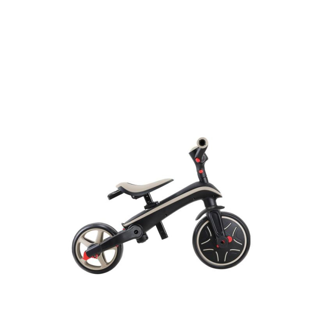 Globber Explorer Trike Foldable - детский трехколесный складной велосипед с родительской ручкой 4в1 • Песочный