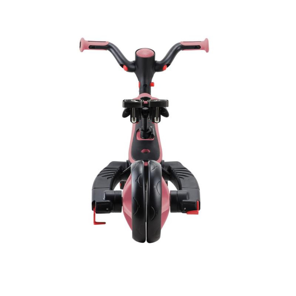 Globber Explorer Trike Foldable - детский трехколесный складной велосипед с родительской ручкой 4в1 • Розовый