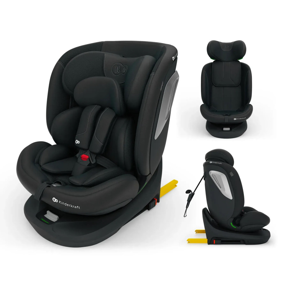 Kinderkraft i-Grow 2 Plus i-Size - поворотне автокрісло для дітей (0-12 років / 40-150 см) • Black (KCIGRO02BLKPL00)