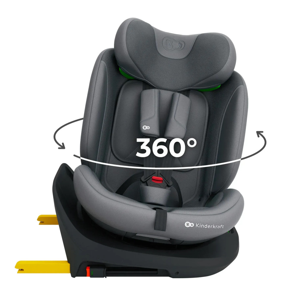 Kinderkraft i-Grow 2 Plus i-Size - поворотне автокрісло для дітей (0-12 років / 40-150 см) • Grey (KCIGRO02GRYPL00) Kinderkraft i-Grow 2 Plus i-Size - поворотне автокрісло для дітей (0-12 років / 40-150 см) • Grey (KCIGRO02GRYPL00)