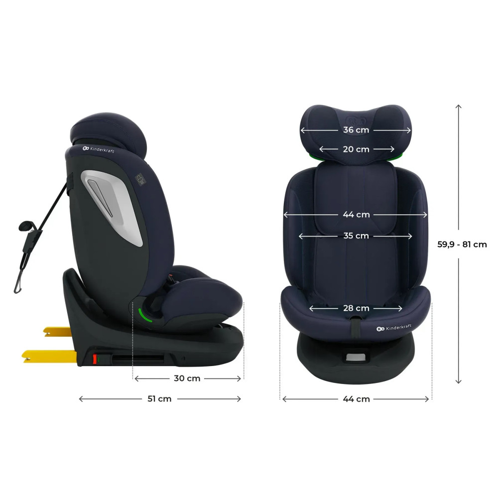 Kinderkraft i-Grow 2 Plus i-Size - поворотное автокресло для детей (0-12 лет / 40-150 см) • Navy (KCIGRO02NAVPL00) Kinderkraft i-Grow 2 Plus i-Size - поворотное автокресло для детей (0-12 лет / 40-150 см) • Navy (KCIGRO02NAVPL00)
