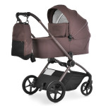 El Camino Persona ME 1091-2 - легкий дитячий візок 2в1, універсальна коляска, подвійна вентиляція в люльці, компактний блок прогулянок • Cocoa Brown