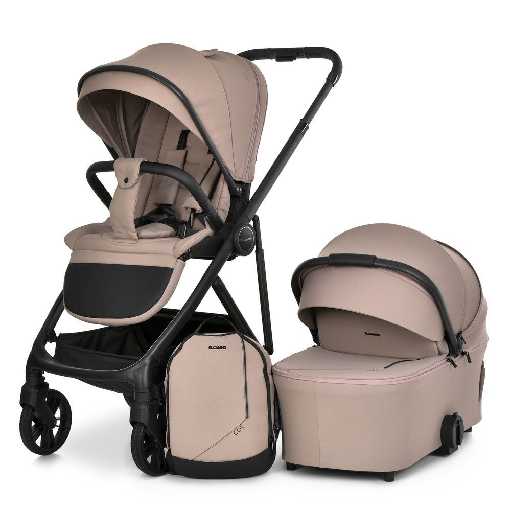 El Camino Coil ME 1190 - дитячий візок 2в1, універсальна коляска • Affogato Beige El Camino Coil ME 1190 - дитячий візок 2в1, універсальна коляска • Affogato Beige