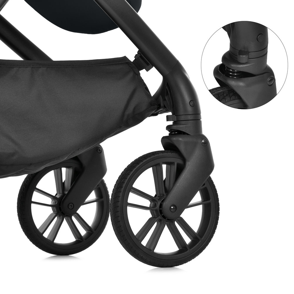 El Camino Coil ME 1190 - дитячий візок 2в1, універсальна коляска • Black