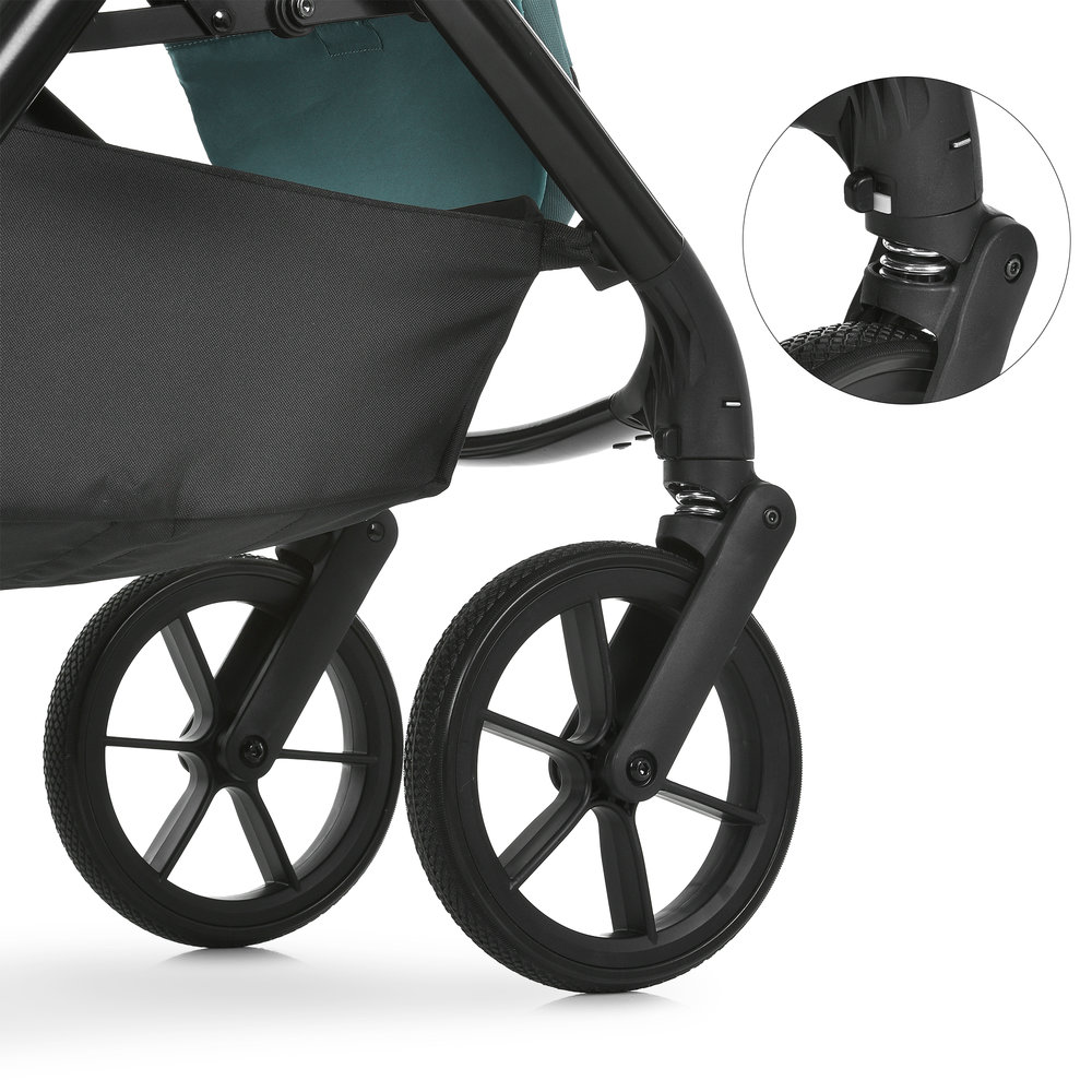 El Camino Chloe ME 1191 - прогулянкова коляска з реверсивним блоком, регульована батьківська ручка • Emerald Green El Camino Chloe ME 1191 - прогулянкова коляска з реверсивним блоком, регульована батьківська ручка • Emerald Green