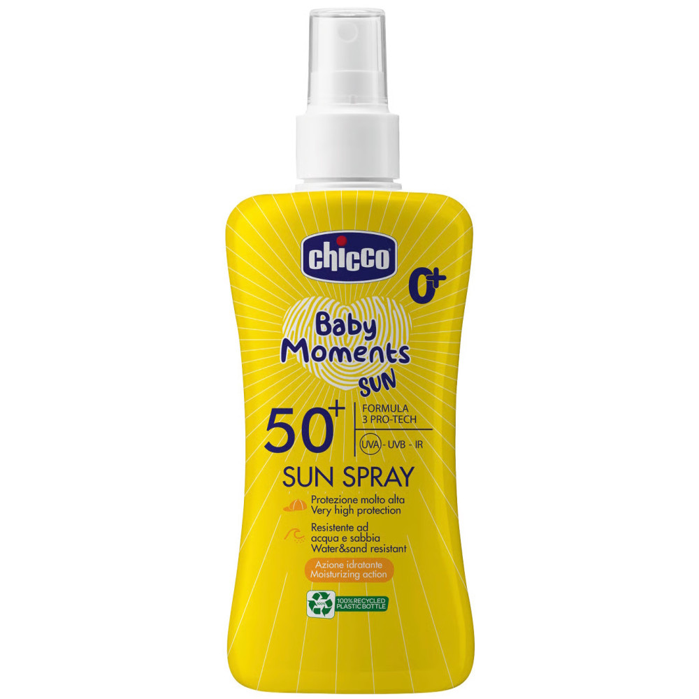 Молочко-спрей сонцезахисне Chicco Baby Moments SUN, SPF 50+, 150 мл (12726.00)