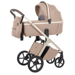 Carrello Vector CRL-6550 - легкая детская коляска 2в1 с регулировкой высоты люльки и прогулочного сиденья • Walnut Beige