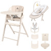 Carrello Tenero CRL-9507 - стульчик для кормления 3в1, шезлонг для новорожденного • Olympus Biege