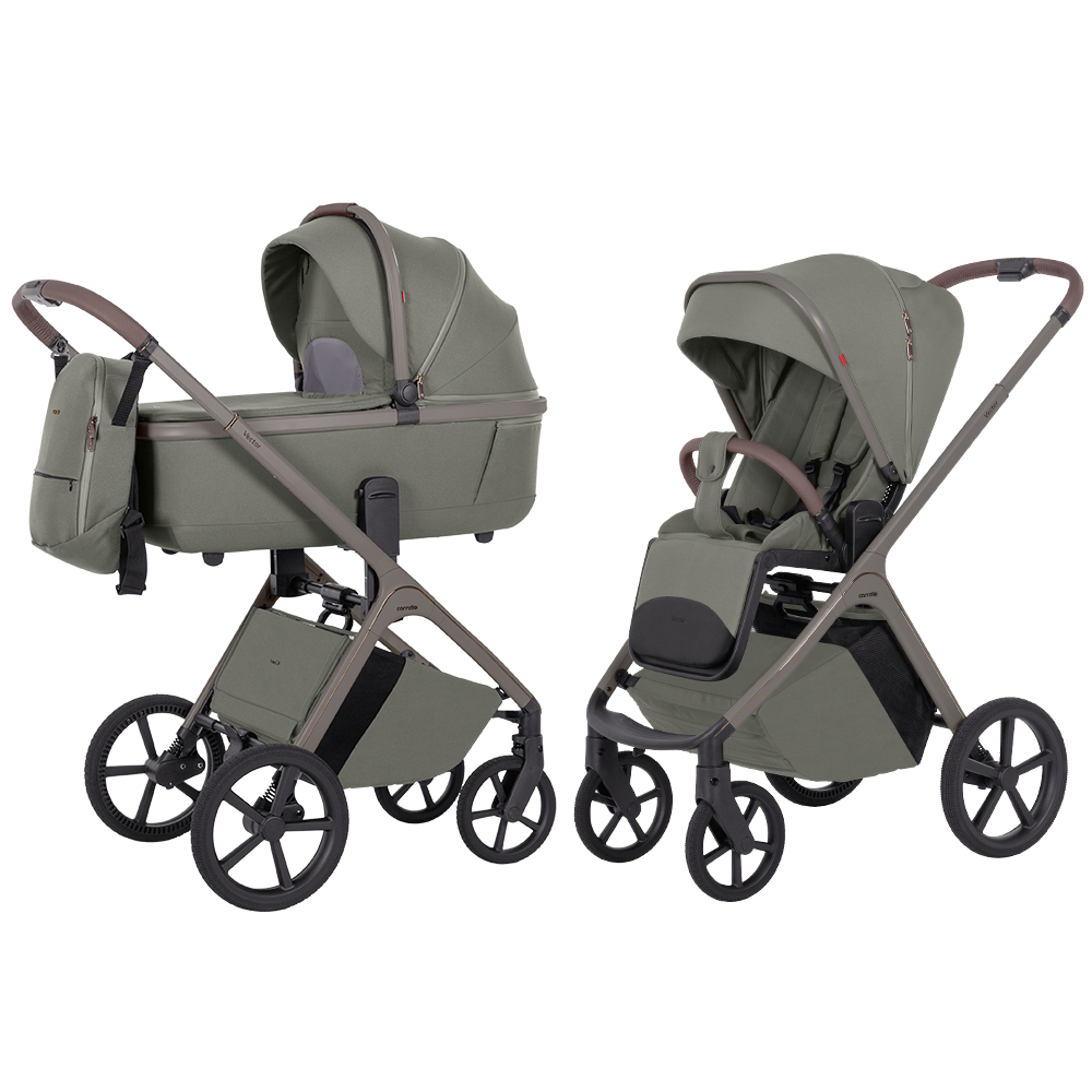 Carrello Vector CRL-6550 - легка дитяча коляска 2в1 з регулюванням висоти люльки та прогулянкового сидіння • Artichoke Green