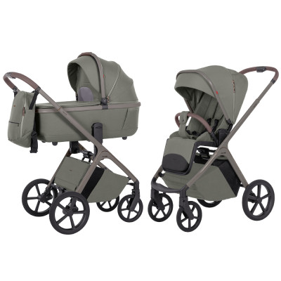 Carrello Vector CRL-6550 - легкая детская коляска 2в1 с регулировкой высоты люльки и прогулочного сиденья • Artichoke Green