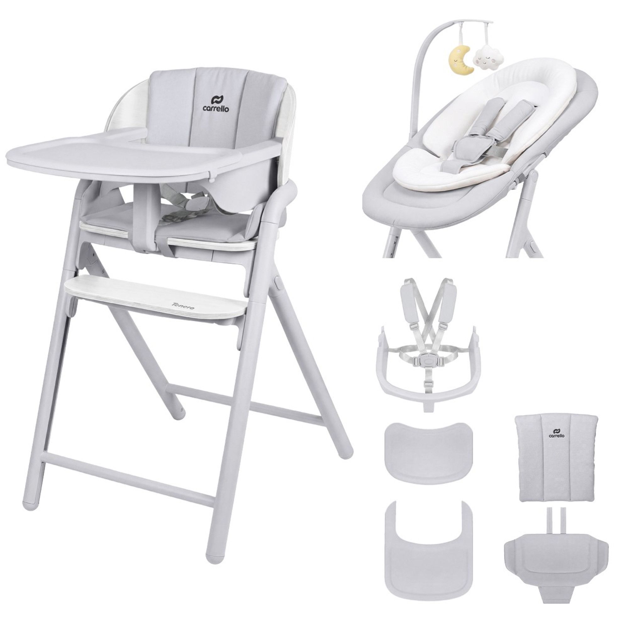 Стільчик для годування 3в1 Carrello Tenero Atlantis Grey купити з